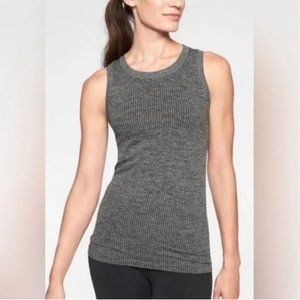 Athleta Renew Ribbed Tank Gray Charcoal Heather Small